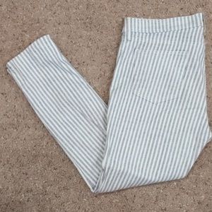 Rag & Bone Pinstripe Stretchy Ankle Skinny Jean